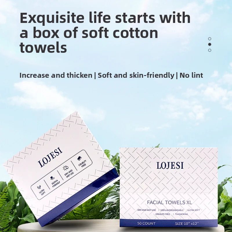 Boxed Face Towels, 50 Sheets/box, Disposable Face Towels, Cleaning Cotton Soft Wipes, Thickened Soft Towels, Face Wipes