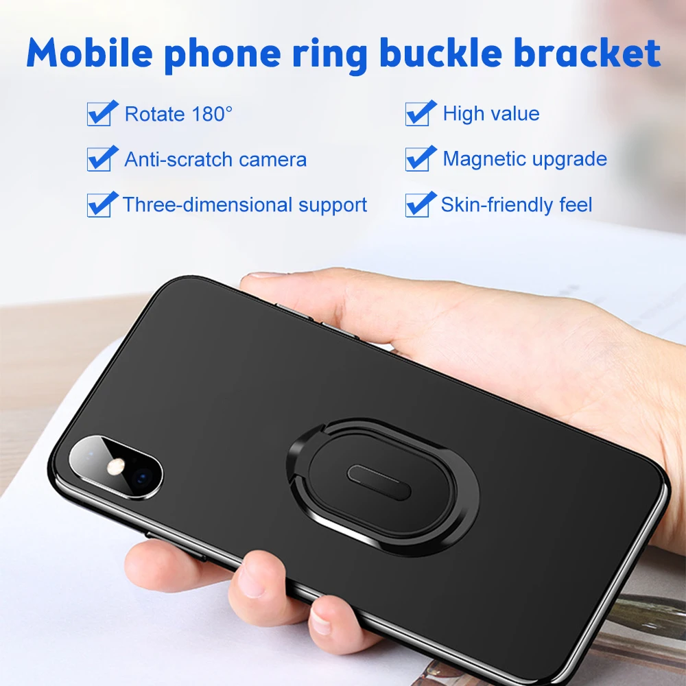 1 PCS Finger Ring Holder Stand Grip 360 Rotating For Mobile Phone Car Magnetic Mount Phone Back Sticker Pad Unniversal Bracket