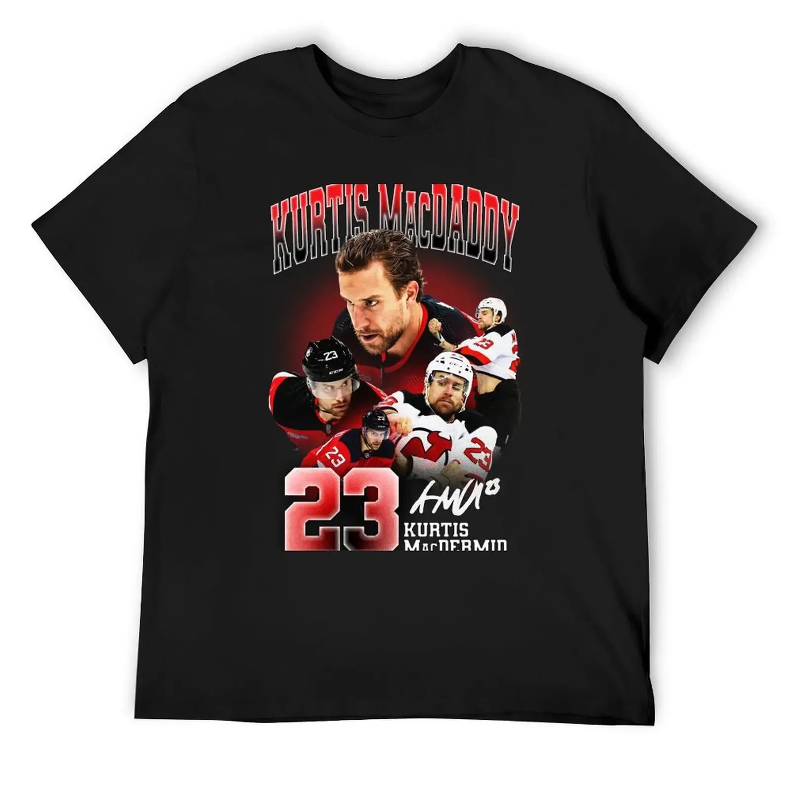 Kurtis MacDermid Devils Vintage Bootleg Tee T-Shirt cheap stuff sports fans tee shirts for men