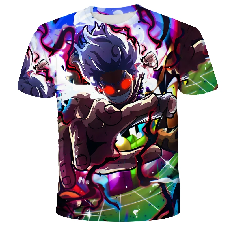 

New Summer T-Shirts Kids Anime One Piece Luffy Boys Clothing Kids Boys T-Shirts Kids Summer Short Sleeve Tops Cool Short Sleeve