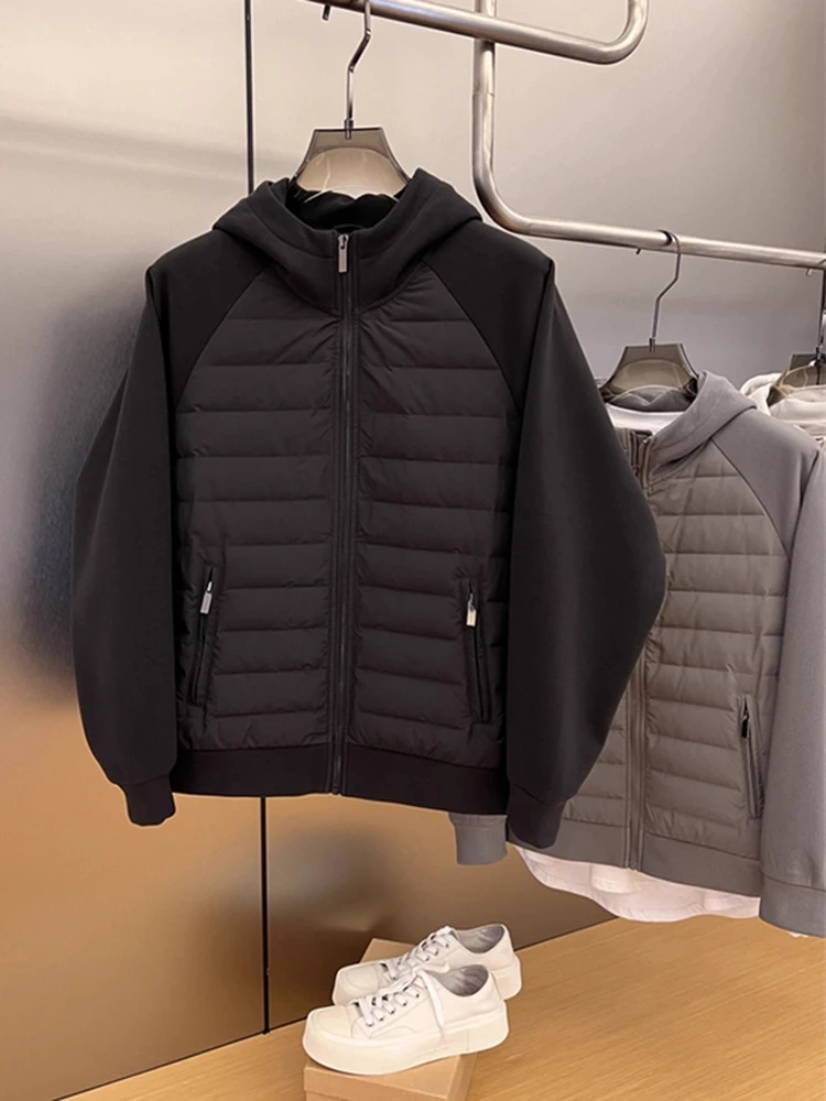 

Мужская хлопковая куртка Thiened Fce с капюшоном, осень-зима 2022, новинка модного бренда, легкая теплая длинная застежка-молния све