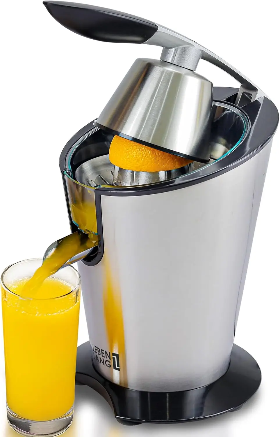 

Stainless Steel Electric Orange Juicer 600W with BPA-Free Cone, High Juice Yield for Citrus Fruits