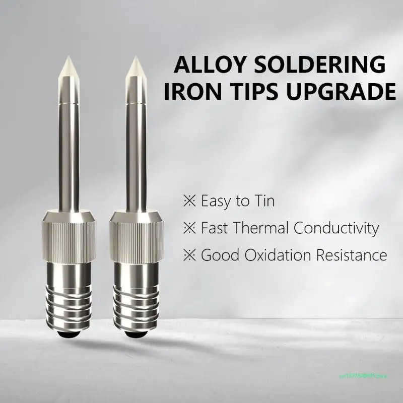 Electric USB Soldering Iron Tips Set, 3Pcs Durability Steel Welding Tips for E10 Repair Outdoor Operate Projects