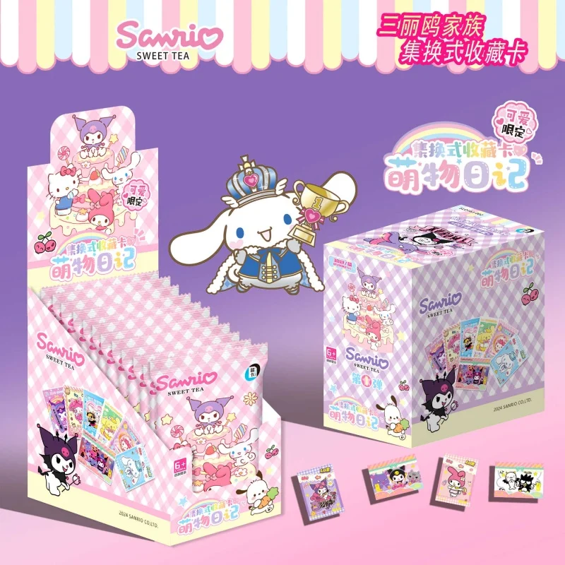 2024 New Hot Sale Sanrio Card Box Cute Kuromi Collection Card Blind Bag Cute Party Small Card First Shot Children’S Gifts Toys