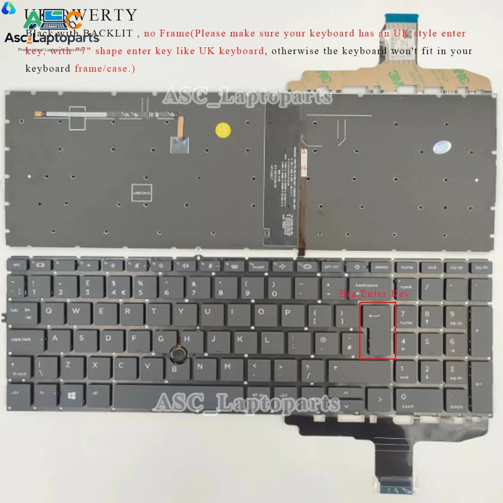NewHU RU SP UK AF AR BE CZ DK Keyboard for HP ZBook Firefly 15 G8 15 G7 ,ELITEBOOK 750 755 845 855 G7 G8 , 850 G7 850 G8 BACKLIT