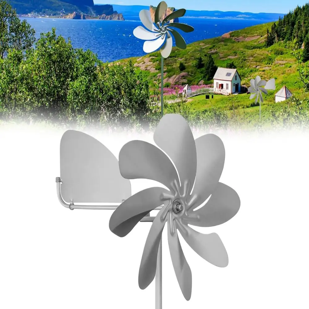 Yard Windmill 360 Degree Rotation Heavy Duty Windmill Outdoor Wind Catcher Garden Sculptures Stainless Steel Windmills Catchers