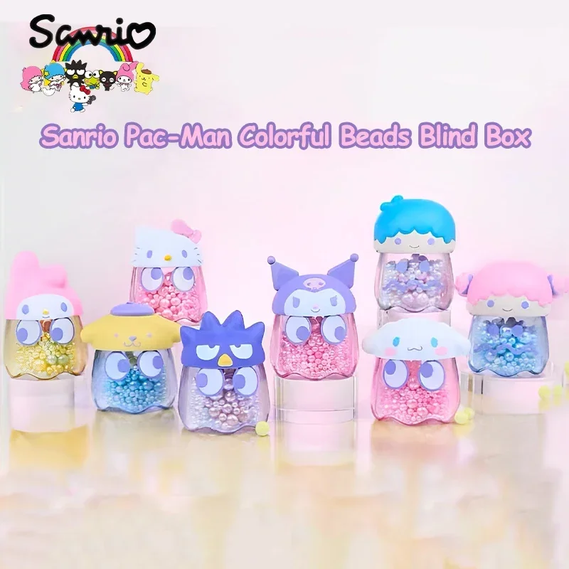 

Sanrio Pac-Man красочные бусины серии глухая коробка Kuromi Cinnamoroll Hello Kitty Pompompurin Pachacco детская игрушка Рождественский подарок
