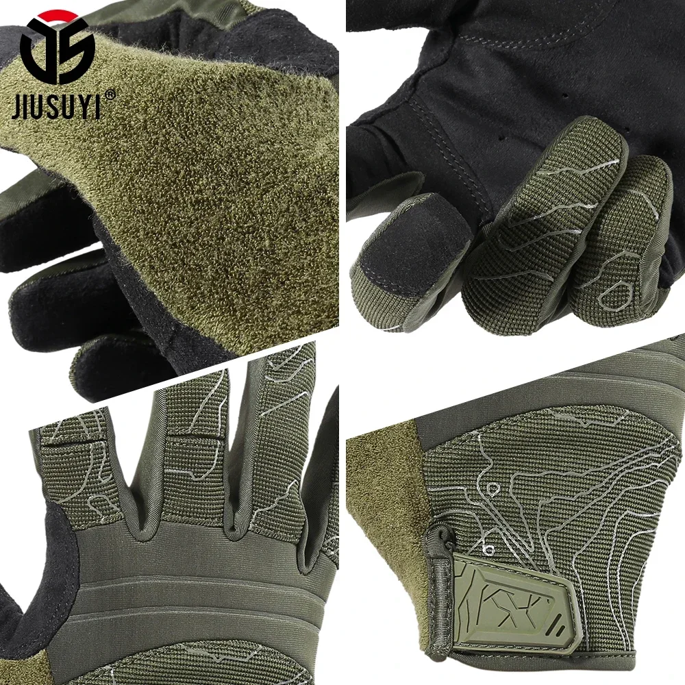 Breathable Tactical Gloves Driving Paintball Shooting Airsoft Combat Hunting Work Touch Screen Protective Full Finger Glove Men