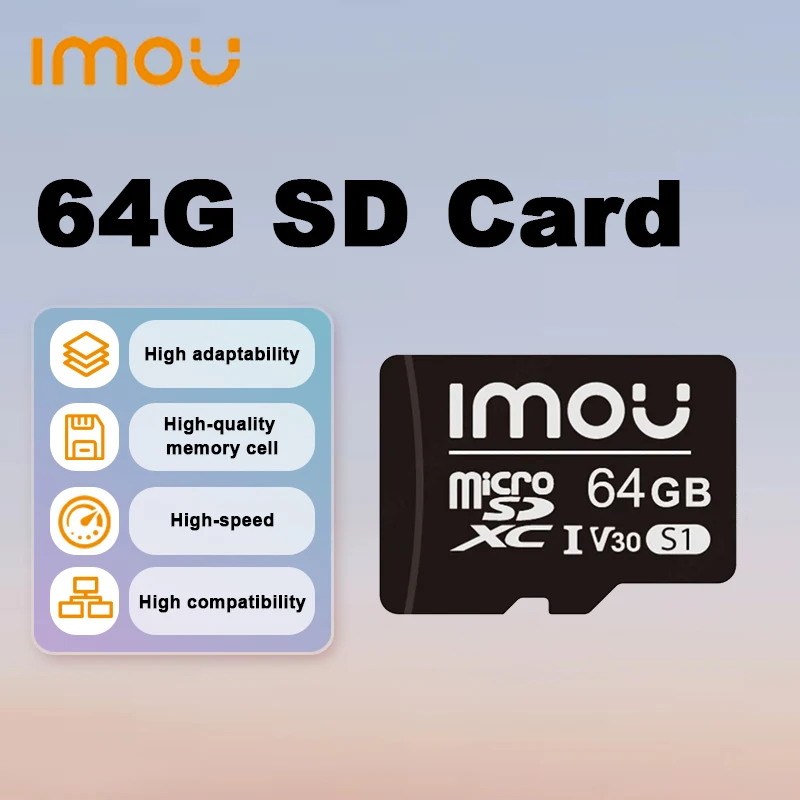 IMOU SD Memory Card for Surveillance Read Speed  95MB/S 256GB 128GB 64GB V30 C10 U3 Exclusive MicroSDXC Card