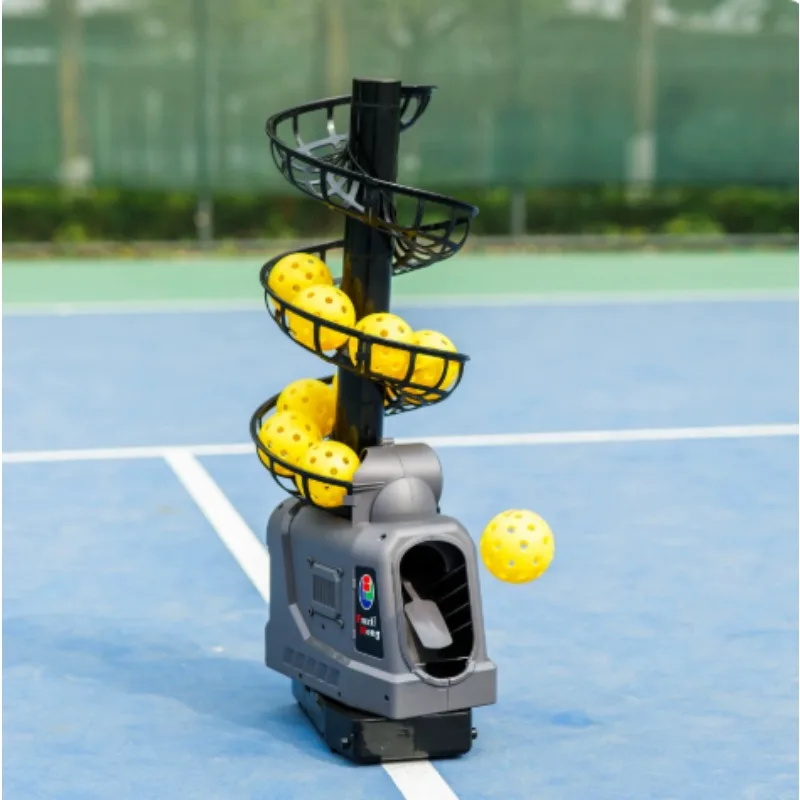 681PBH Portable Pickleball Machine, Auto Swing 3 Angles 4 Speeds Adjustable Pickleball Launcher for Beginner Training