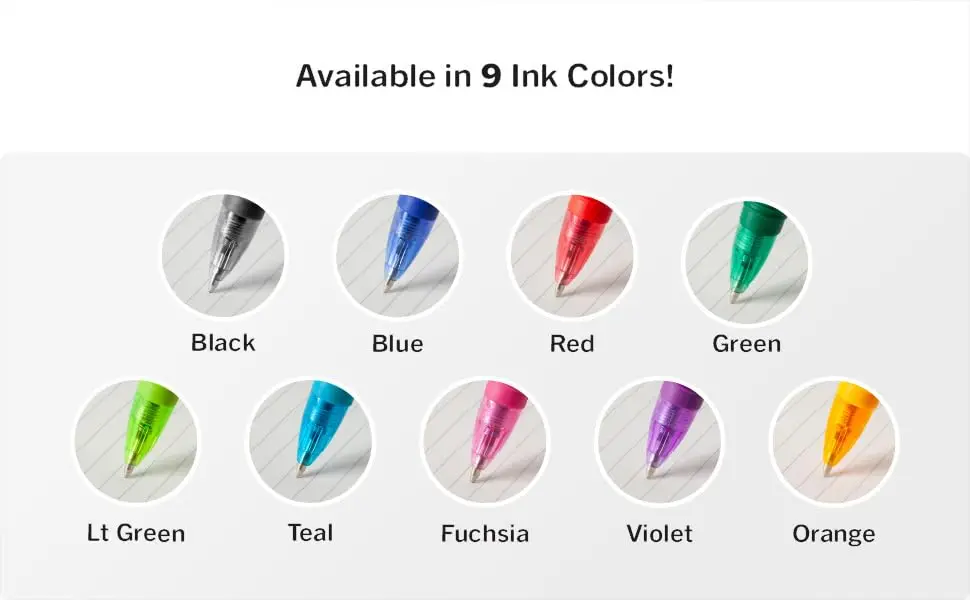 Available z-grip ink colors