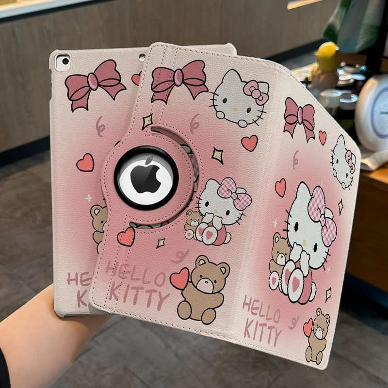 

Sanrio Hello Kitty Ipad Case My Melody Cartoon ipad 2021 Protective Case 10.2 pro11 Rotating Leather Case MINI6 Air6 Drop-proof