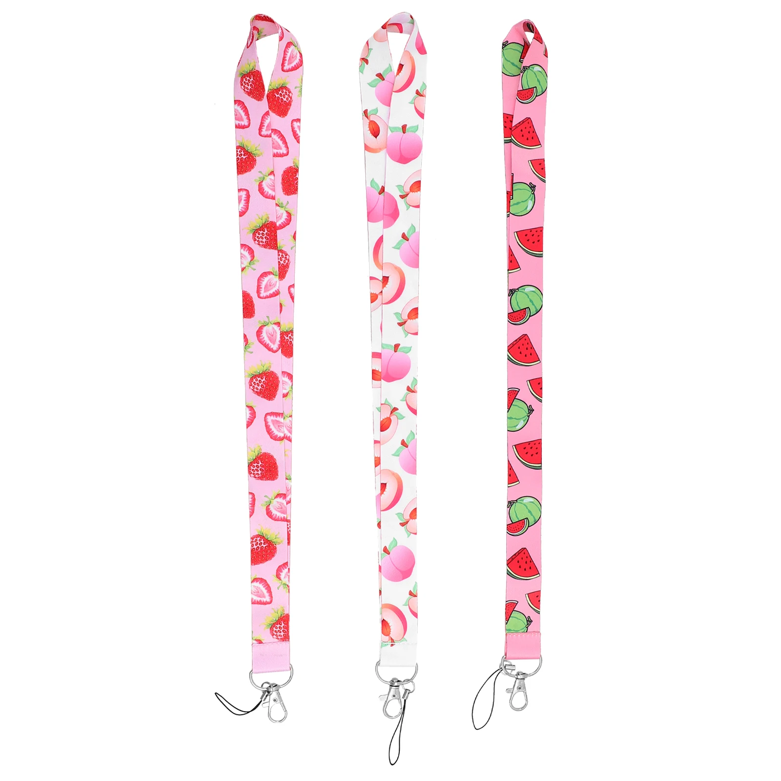 

3pcs Badge Lanyards Id Card Neck Straps Polyester Portable Office Staff Nurse Factory Worker Daily Use Long Lanyard Clip
