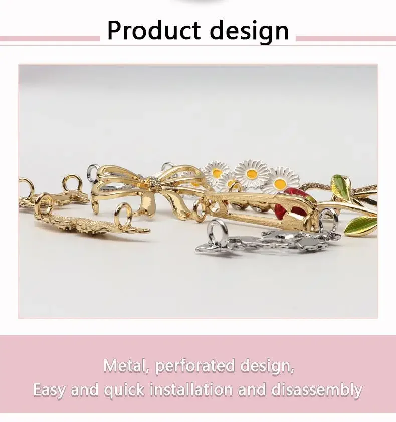 1 Stück Schnürsenkel Clips Schuh dekorationen Charme Strass Schuhe Charms Faux Juwelen Turnschuhe Mädchen Geschenk DIY Schnalle Schuhe Zubehör – Detail 2