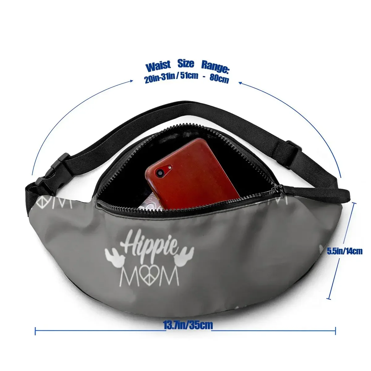 Mom Waist Bag Running Teenagers Waist Pack Polyester Picture Bag