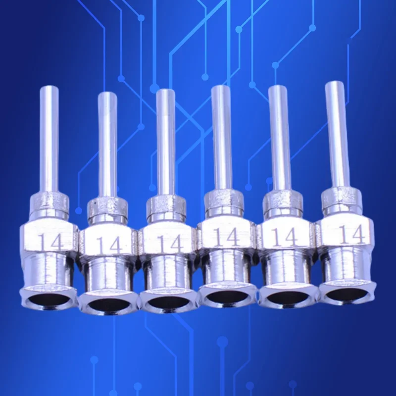 Free Shipping 0.5'' Tip Length 14G All Metal Tips Blunt Stainless Steel 12Pcs Glue Dispensing Syringe Needle Tips 1/2 Inch