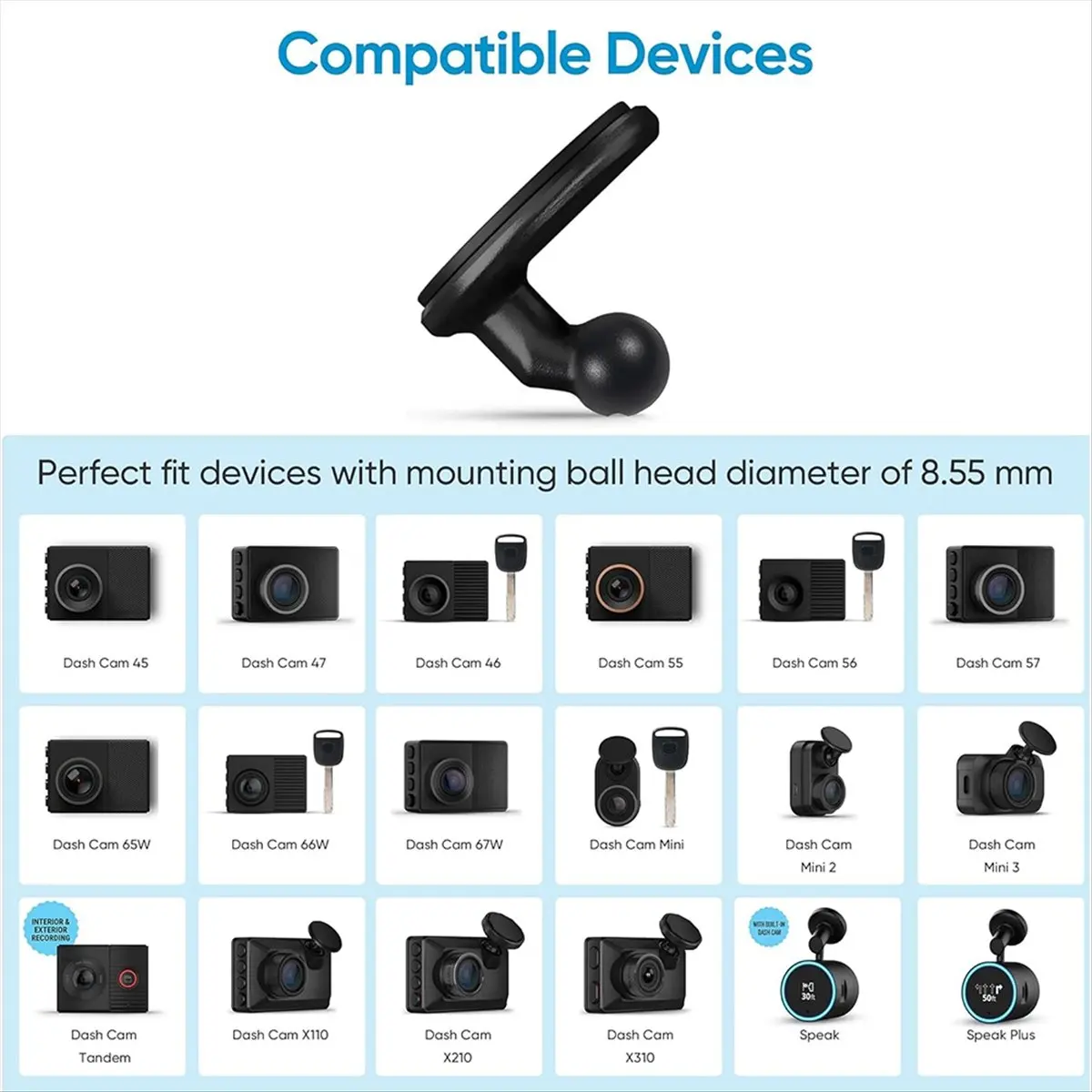 2 قطعة لاصق منخفض المستوى جبل ل Dashcam جبل ل Dash Cam Mini 2 Mini 3/45/46/47/55/56/57/65W/66W/67W/X110
