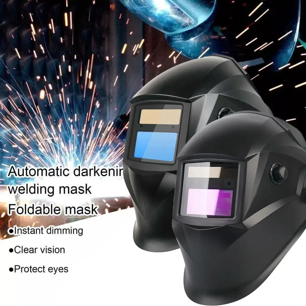 

Auto Darkening Welding Goggles Variable Voltage Welder Glasses Argon Arc Welding Protective Face Mask For Soldering Cut