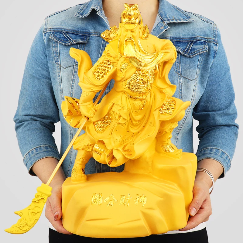 

Lucky God Guan Gong Decorations God of Fortune Buddha Statue Guan Yu God Statue Wu Caishen Shop Home Furnishing Decorations