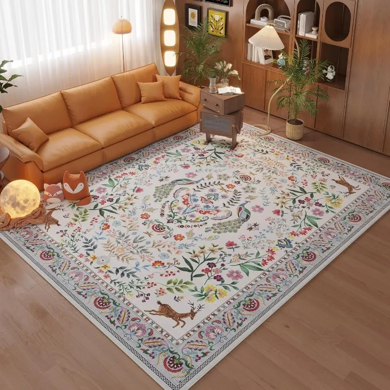 

Carpet for Living Room Large Light Luxury Style Foldable Machine Washable Bedroom Rug Non-slip Coffee Table Soft Mat 러그 Alfombra