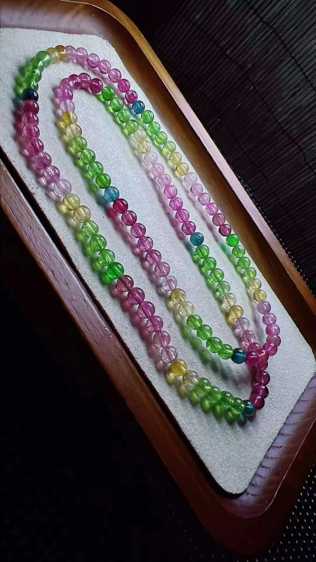 

Natural Colorful Tourmaline Clear Round Beads Bracelet Pendant 4.7mm 3 Laps Green Blue Tourmaline Women Men Jewelry AAAAAAA
