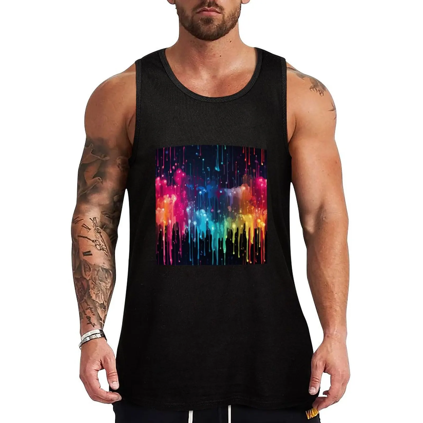 

Paint splat! Tank Top Gym clothes Gym t-shirt man gym clothing men Men's t-shirts