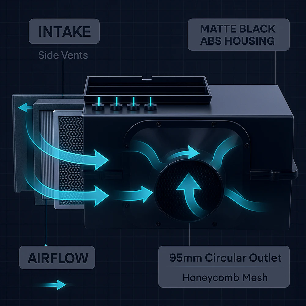 

3-слойный фильтр для очистки воздуха с HEPA и карбоном для свежего воздуха в помещении, детали бытовой техники, детали очистителя воздуха