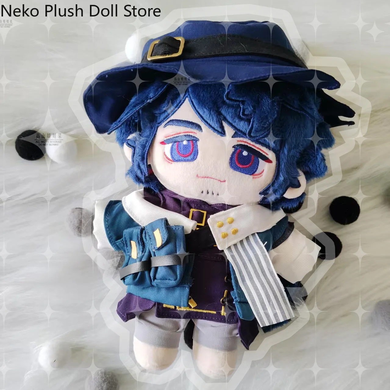 Arknights mr. nada jogo 20cm bonito macio pelúcia boneca corpo cosplay dos desenhos animados vestir-se figuras de brinquedo bonecas presente