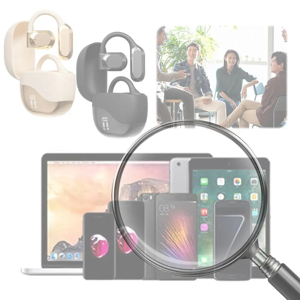 

Наушники-переводчики с ИИ в реальном времени, Bluetooth 5.4, шумоподавление, крепление на ухо, для бизнеса