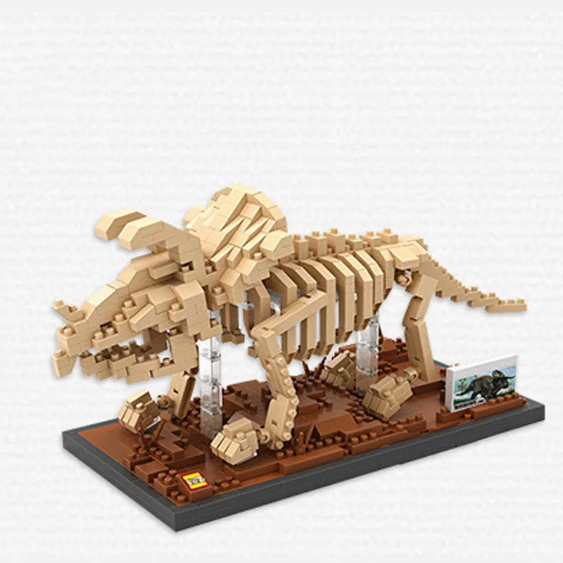 Dinosaur fossil skeleton personality creative layout living room bedroom piece children puzzle building blocks archaeological