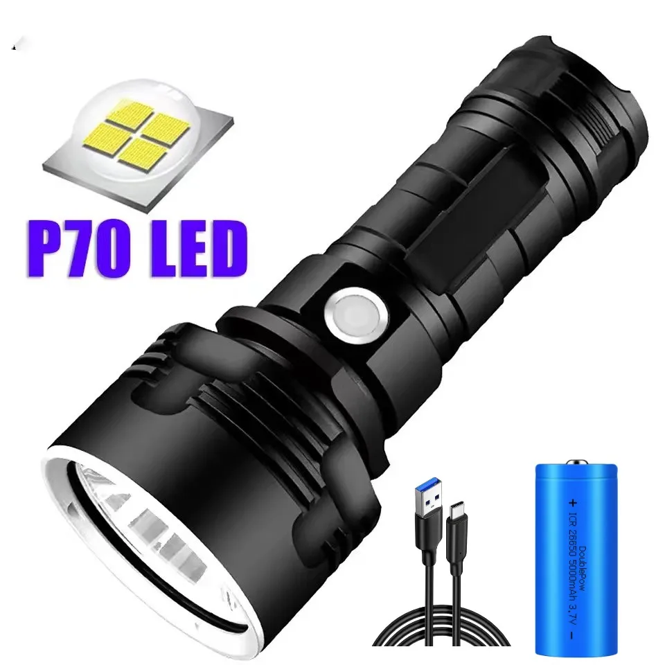 XHP70 LED Flashlight Tactical Torch USB Rechargeable Linterna Waterproof Lamp Ultra Bright Lantern Camping