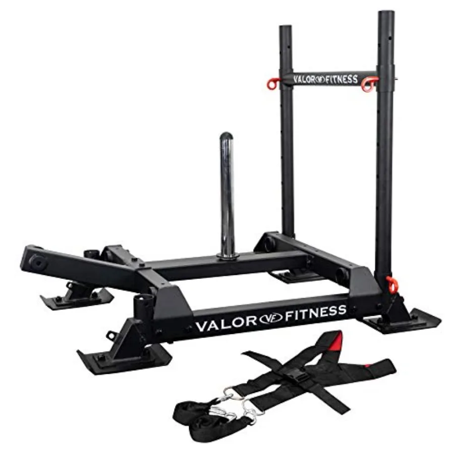 Trineo con Ruedas y Arnés para Empujar, Tirar o Arrastrar, para Entrenamiento de Fuerza y Acondicionamiento, Capacidad de 300 lb