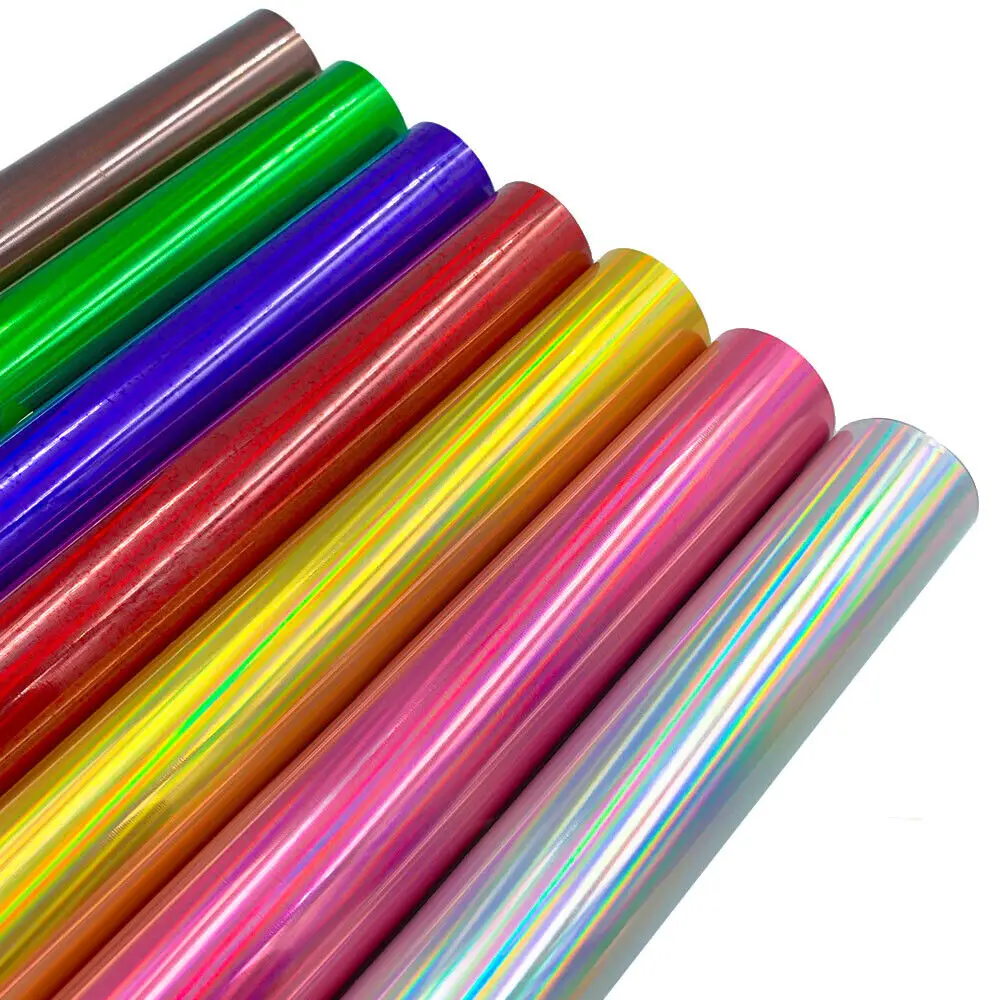 20x50cm Glitzer/Laser Metallic/Holographisch Regenbogen/Pailletten/Streifen Wärmeübertragungsfolie zum Aufbügeln auf T-Shirts, Hüte, Dekoration zum Schneiden – Detail 7