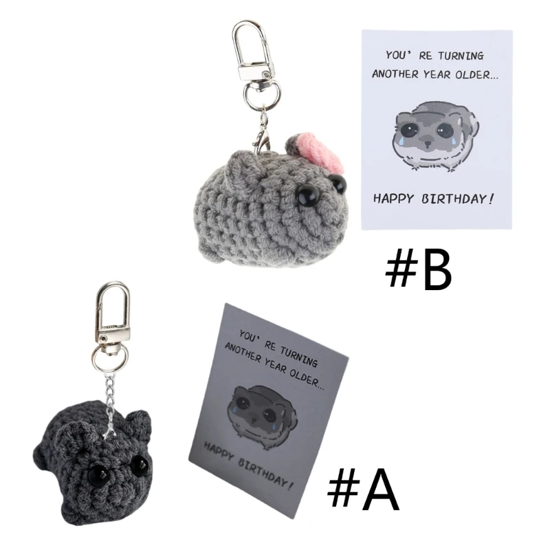 Unique Handmade Sad Hamster Key Holder with Musical Note Unique Friendship Gifts for Fashionable Individuals Women C1FC