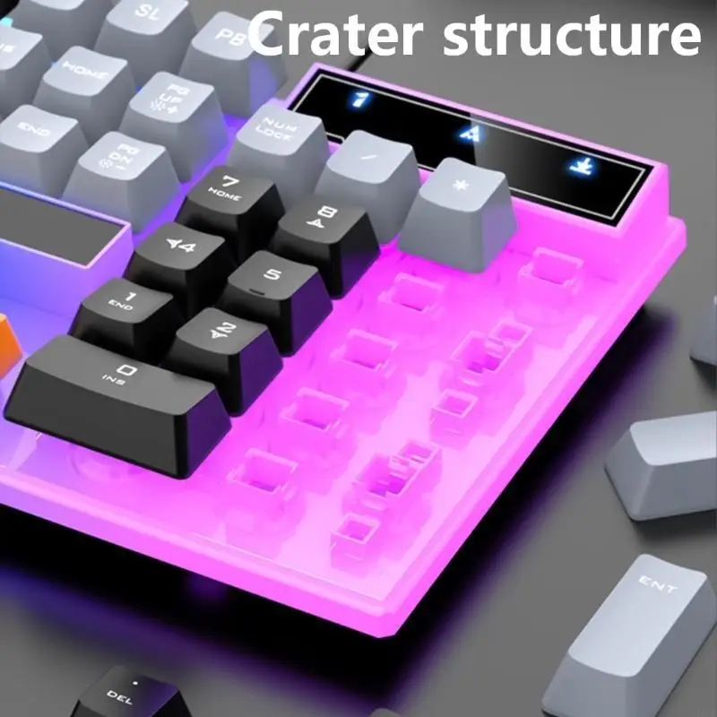 LED retroiluminado gran tamaño USB USB Mecánica Multimedia PC Juegos PC teclado combinado del mouse Combo oficina