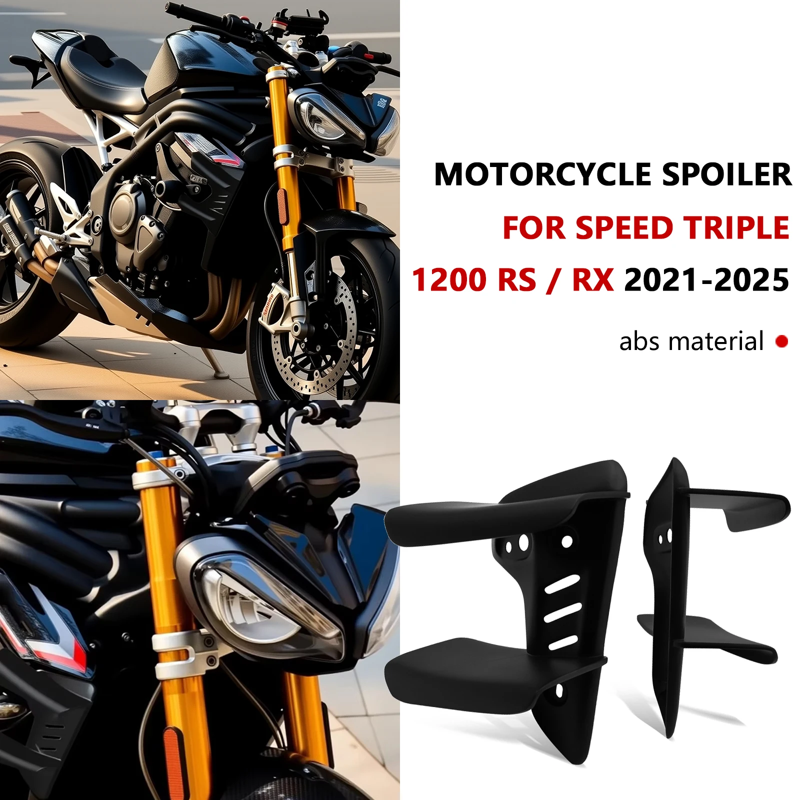 

For Speed Triple 1200 RS RX 1200RS 2021-2025 2024 Side Fairing Side Spoiler Motorcycle Spoiler Aerodynamic Winglet Fixed Wing