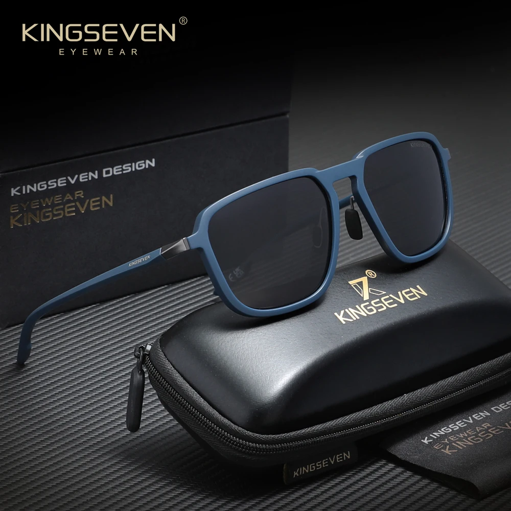 KINGSEVEN Herren-Sonnenbrille UV400 Polarisiert für Autofahren und Angeln Hochwertige Vintage-Brille