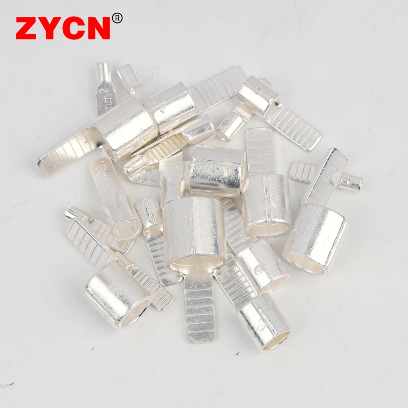 C45 Copper Tin Plated DZ47 Air Switch Circuit Breaker 1.5-70mm2 Plug Pin-Shaped Cable Wire Lug Crimp Terminal Electric Connector