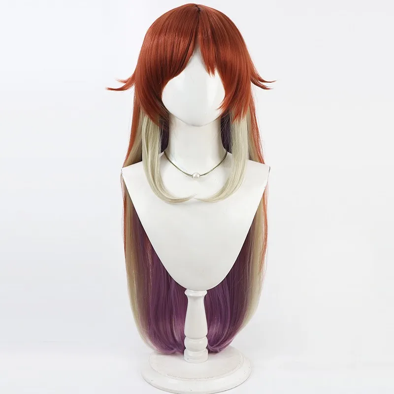 Gioco Aketa Mikoto Parrucca Cosplay Capelli lunghi bicolore Parrucca per giochi di ruolo per feste di Halloween + cappuccio gratuito