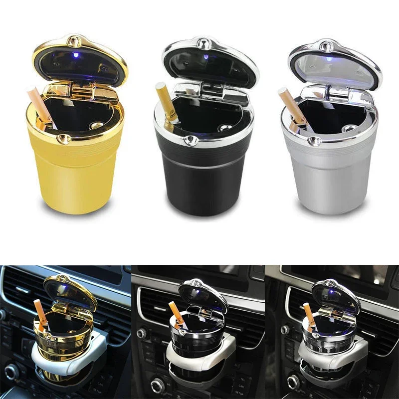 Car ashtray male creative personality with cover multi-functional car with cover with light car ashtray car general use