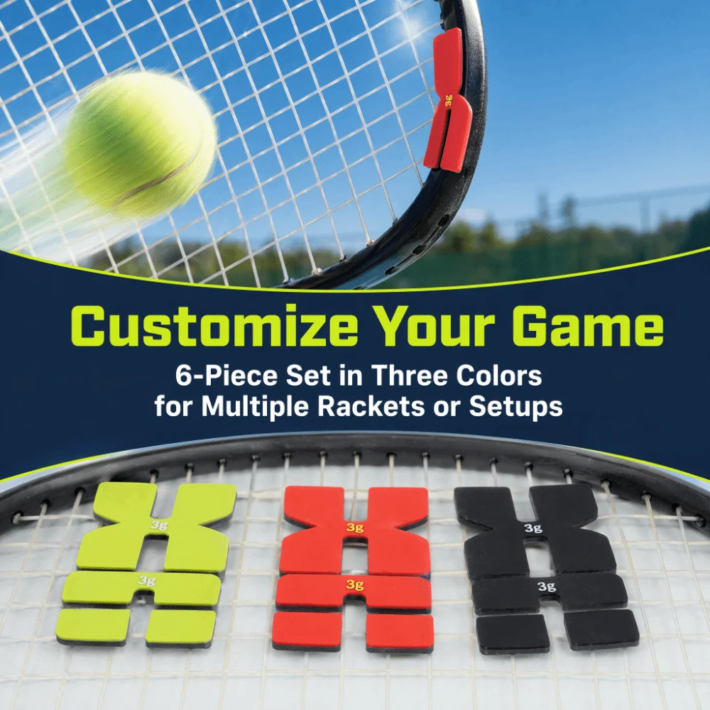 6PCS Silicone Tennis Racket Weight Strips H Shape Racket Head Accessory Racket Balance Strips Self Adhesive