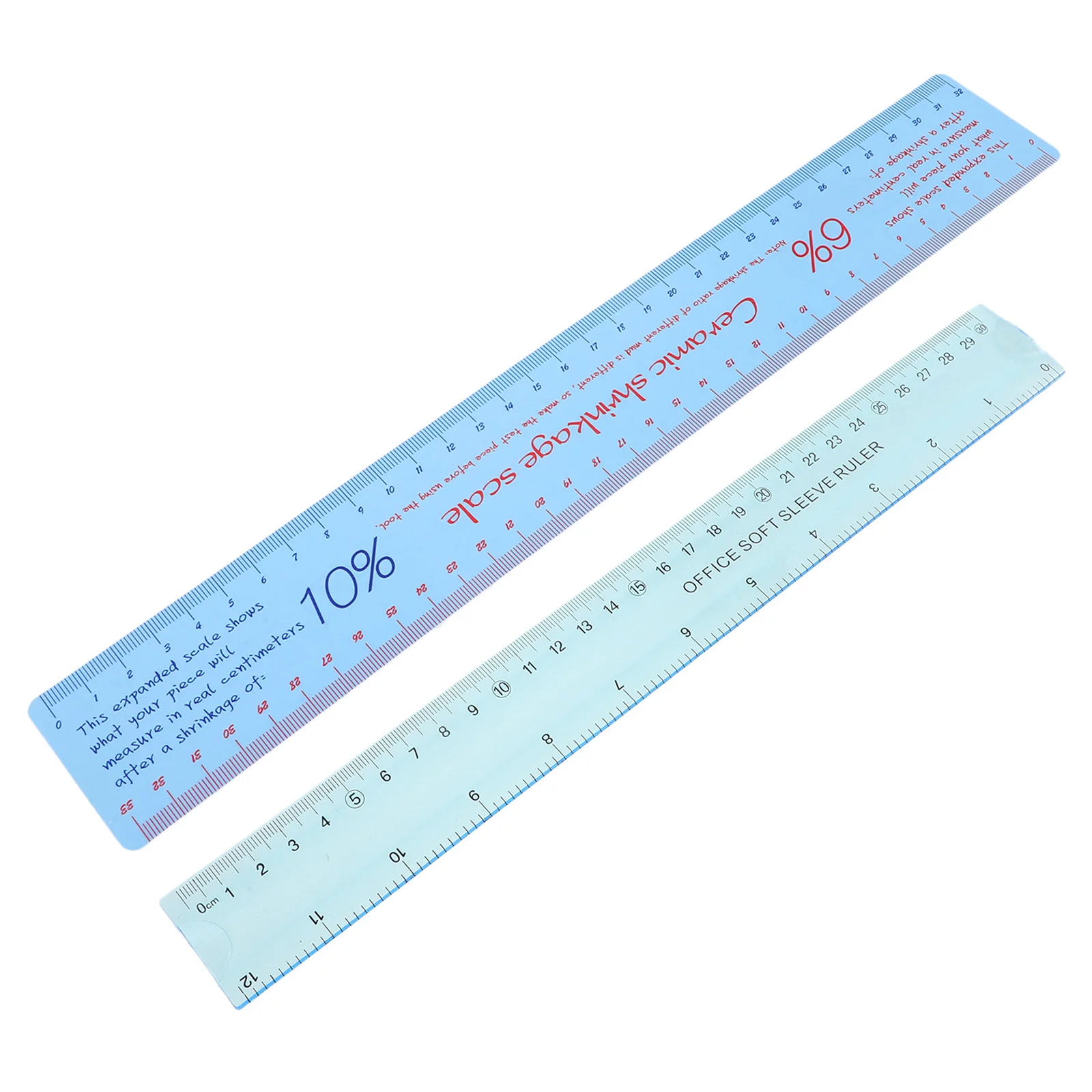 

2pcs Shrinkage Ruler Plastic Soft Measuring Craft Clay Ruler Tool Clay Modeling Sculpture Supplies Pottery Craft