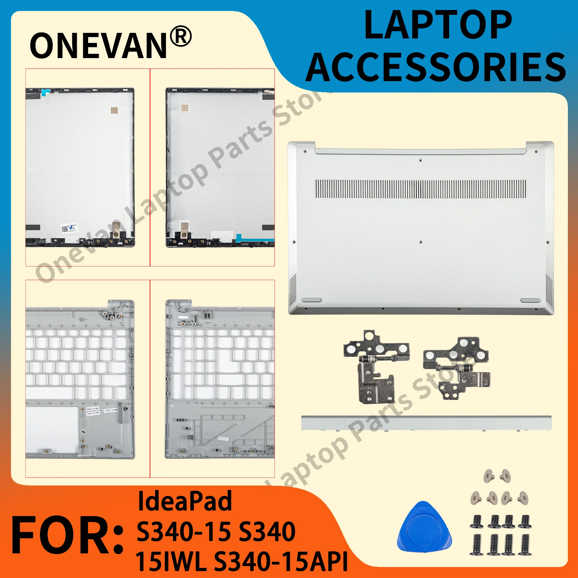 

Новый чехол для ноутбука IdeaPad S340-15 S340-15IWL S340-15API, задняя крышка ЖК-дисплея, передняя крышка ЖК-дисплея, корпус клавиатуры, нижняя крышка, шарнир