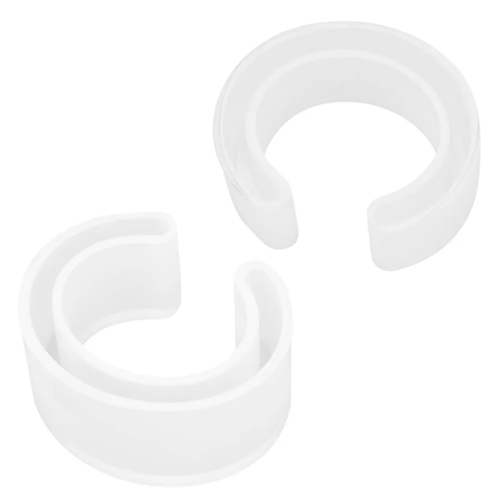 2PCS Silicone Silicone Casting Mould C Shaped Semi Open Resin Bangle Bracelet Large Clear Round Jewelry Mold Resin Casting