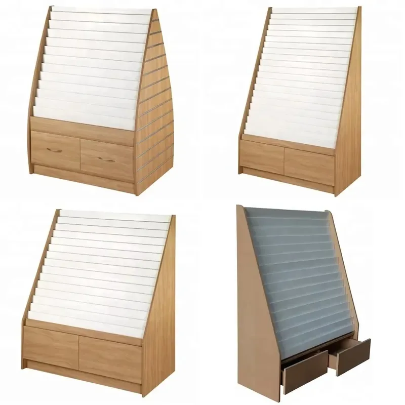 Newly Designed MDF Wooden Magazine Display Stand