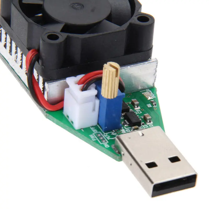 15W DC 3,7-13V Elektronischer Testwiderstand USB-Entladekapazität Batterietester mit Lüfter, einstellbarem Strommodul und Werkzeugen – Detail 7
