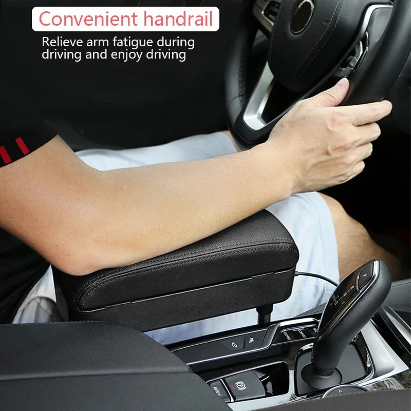 Armrest Support Elbow Rest Pad with Console Storage Organizer Adjustable Height Armrest Extender Comfort Accessory