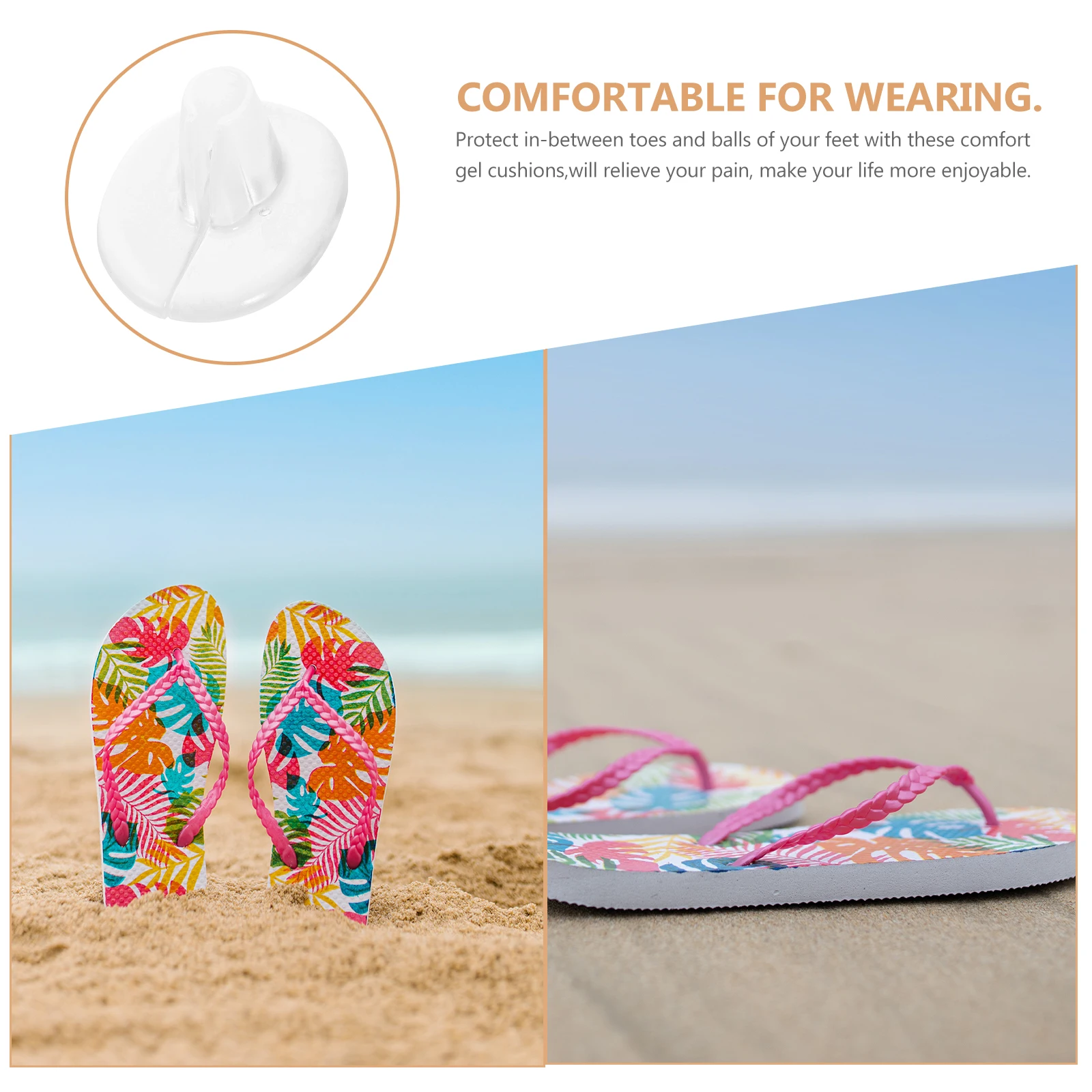 

Silicone Forefoot Protective Pads Non-Slip Anti-Blister Cushion Insoles For Sandals Anti-Wear Gel Inserts Women Men