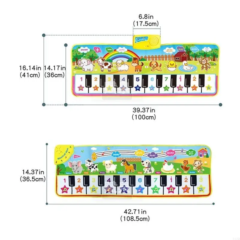 F62d 40in Musical Mat Mat Toy Clanket Electric Plant