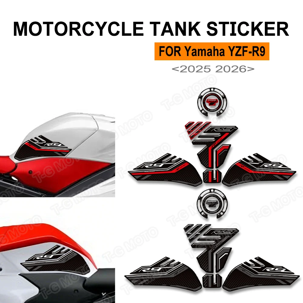 

For Yamaha YZF-R9 YZFR9 YZF R9 3D Epoxy Resin Motorcycle Tank Pad Protection Sticker New Decorative Decal kit 2025 2026